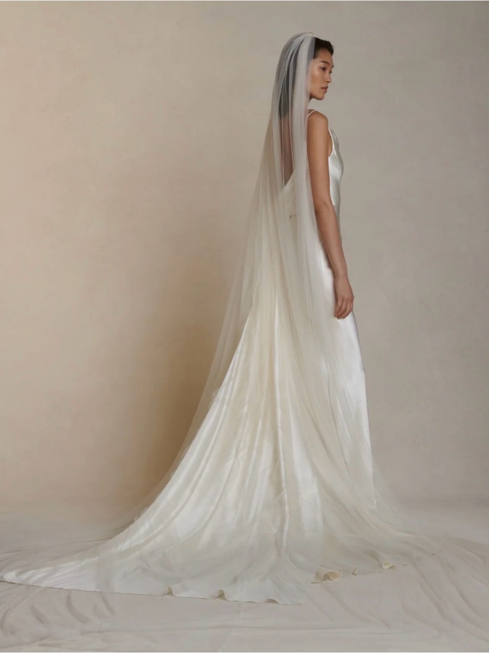 Danielle Frankel Light Ivory Chapel Simple Veil